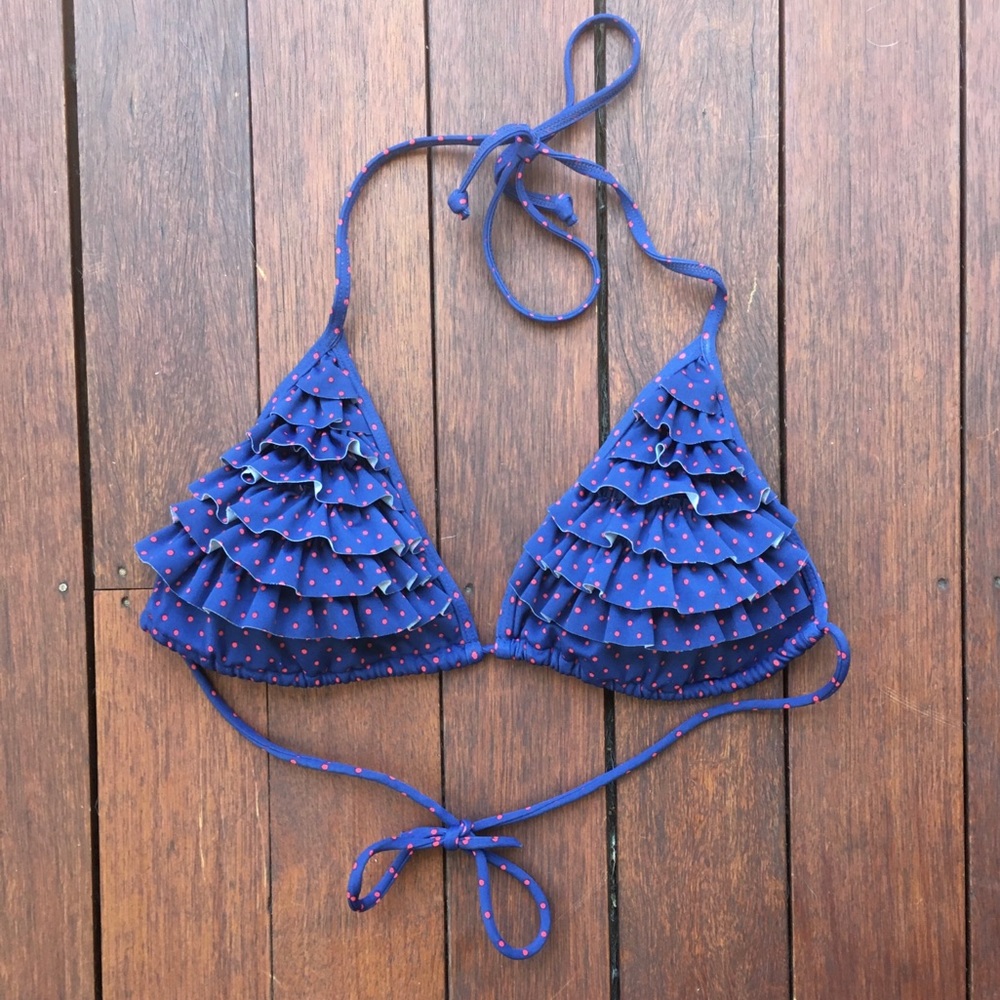 Kirra Pacsun Triangle Polka Dot Bikini Top